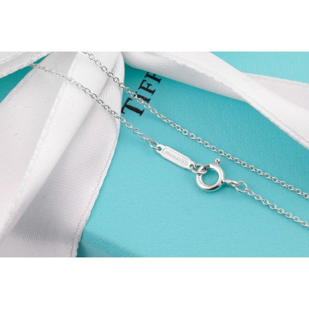 Tiffany & Co. Necklace Crescent "Man in the Moon" Charm Pendant in Silver *RARE* - Picture 3 of 6
